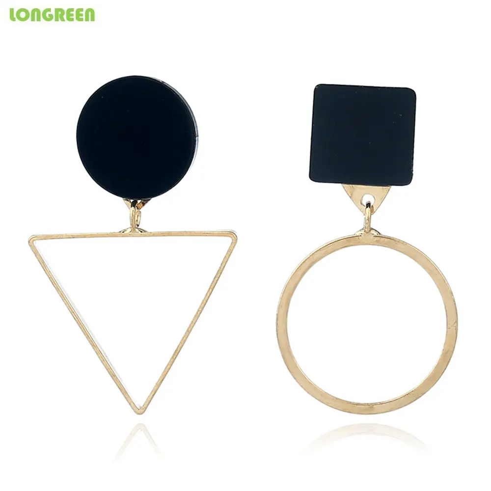 Metal Simple Stylish Geometric Round Unique Earrings For Women Girl Gifts Stainless Steel Earrings Set De Aretes Orecchini Donna - Окраска металла: Style 9