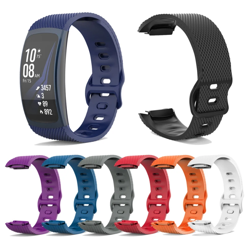 Силиконовый спортивный ремешок для часов Samsung Gear Fit2 Pro фитнес браслет на запястье