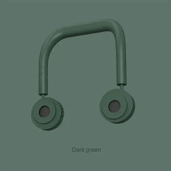 

Portable Personal Fan Wearable Neckband Fan Leafless Fan USB Rechargeable Neckband Lazy Neck Hanging Style Dual Cooling Fan
