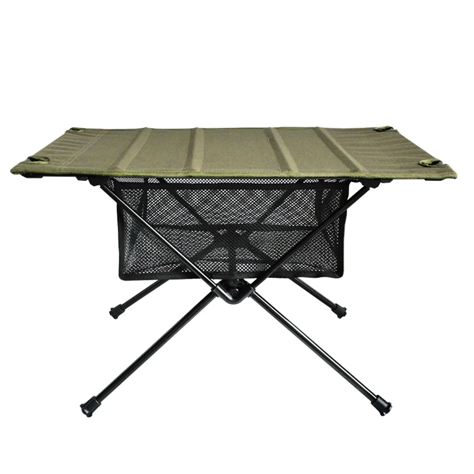 Outdoor Folding Table with Net Pocket Portable Foldable Aluminum Alloy Desk for Picnic Camping Garden Barbecue Desk Table