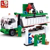 432Pcs City Garbage Classification Truck Car 100 Cards Building Blocks Sets Brinquedos Playmobil Educational Toys for Children ► Photo 3/6