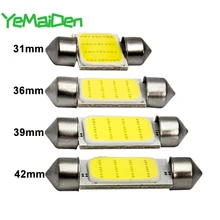 1x гирлянда 31 мм 36 мм/39 мм/41 мм C5W C10W светодиодный COB лампы 12SMD 12V 7000K интерьер автомобильного салона Чтение багажный фонарь супер яркий белый