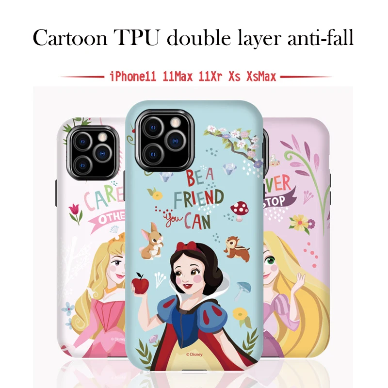 

Cartoon phone case for iphone 11 pro max snow White 7 all-inclusive xr TPU PC girl cute Anti-fall princess iphone X xs 8plus