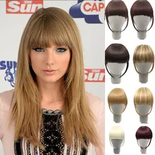 Xuanguang 15 ядер настоящий Гроссо 35 г натуральный bang cabelo falso preto marrom auburn vermelho клип em franja de cabelo sintético