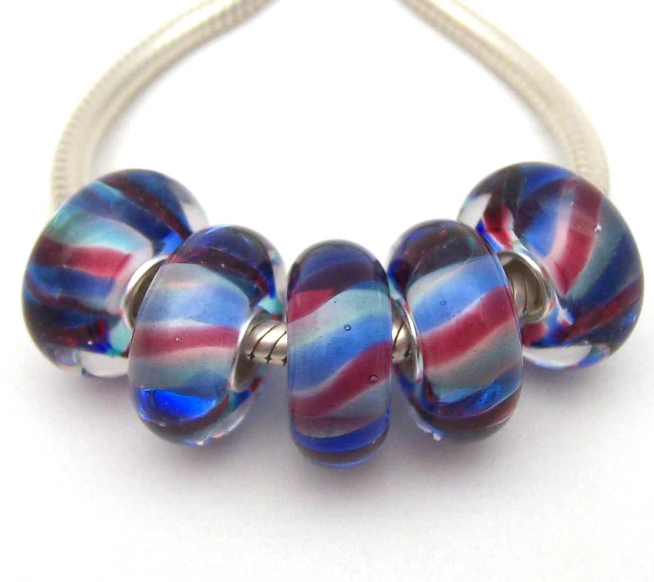 

JGWGT 1056 5X 100% Authenticity S925 Sterling Silver Beads Murano Glass beads Fit European Charms Bracelet diy jewelry Lampwork