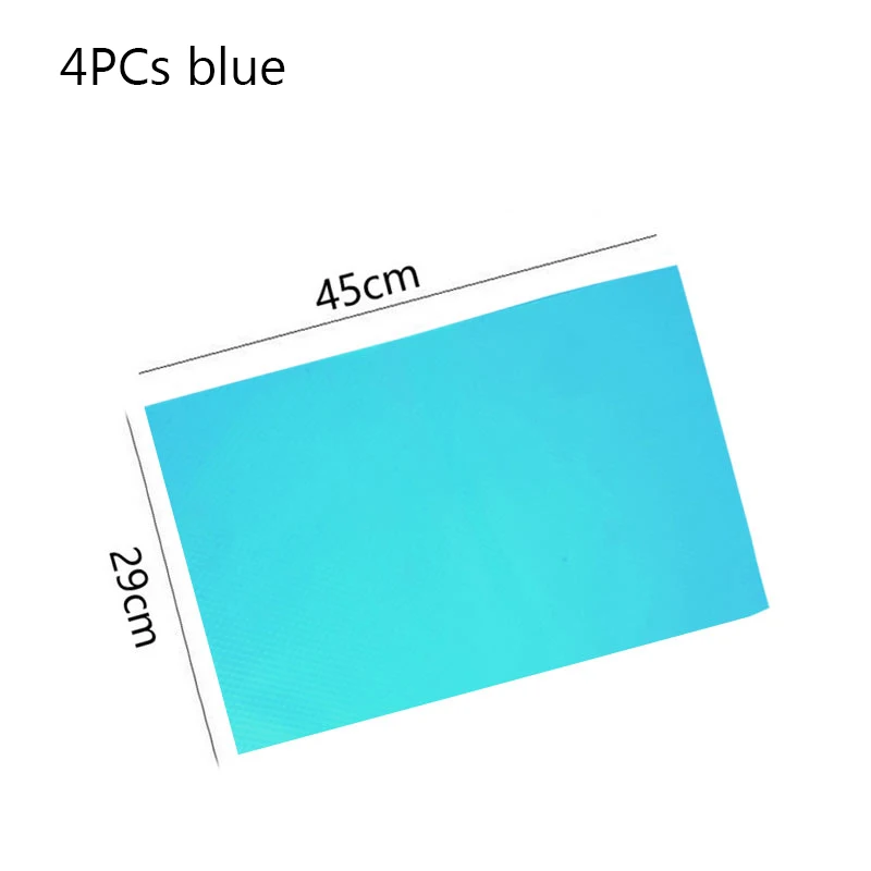 4pcs blue 1 шт./4 шт. Нескользящая Водонепроницаемая подставка для холодильника противообрастающая влажная салфетка под приборы коврики для холодильника - Цвет: 4pcs blue