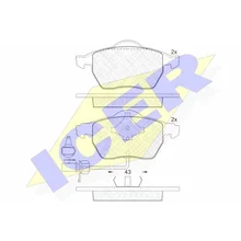 Колодки дисковые передние Audi A6 1.8T/2.0/2.5TDi 97-02,VW Passa