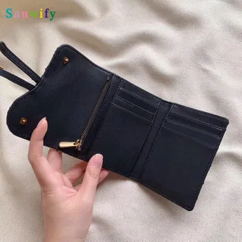 

Embroidered Letters Women Wallet Zipper Pocket Folding Cash Card Holder