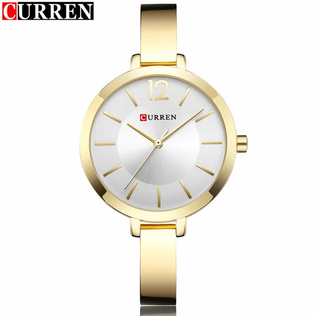 Модные кварцевые часы для женщин люксовый бренд стальной браслет женские кварцевые часы Curren платье наручные часы женские relojes Mujer - Цвет: GW