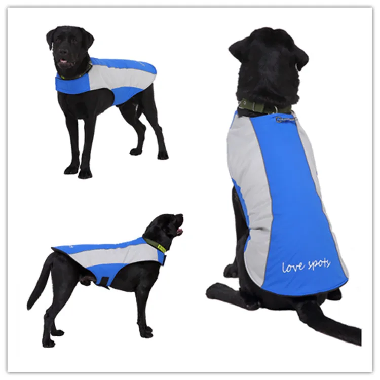 blue Hoomall Милая одежда для щенка курта для собак собаки хлопковая куртка пальто Зимняя теплая одежда для собак чихуахуа - Цвет: blue