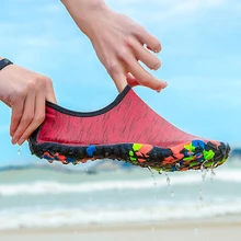 Водонепроницаемая обувь; спортивная пляжная обувь больших размеров для плавания; мужские и женские кроссовки; тапочки для плавания для йоги; обувь для плавания; Цвет Красный