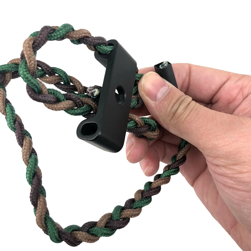 Adjusted Hunting Shooting Archery Compound Bow Braided Wrist Sling Strap Rope Camo Hunting Accessories Tool