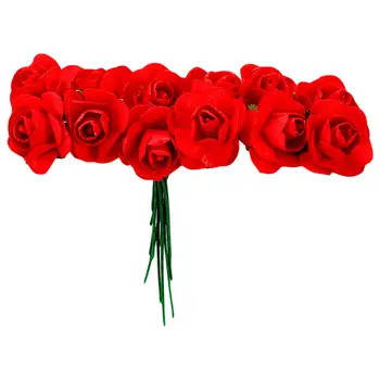 

144pcs Mini Petite Paper Artificial Rose Buds Flowers DIY Craft Wedding Decor Home, Red