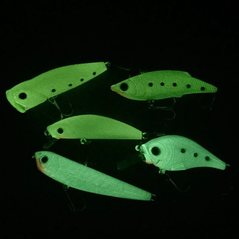 WESTBASS 1PCS Luminous Fishing Lure Crankbait Minnow Bait VIB Wobbler Sinking Pencil Swimbait Glow Hard Popper Dark Pesca Isca