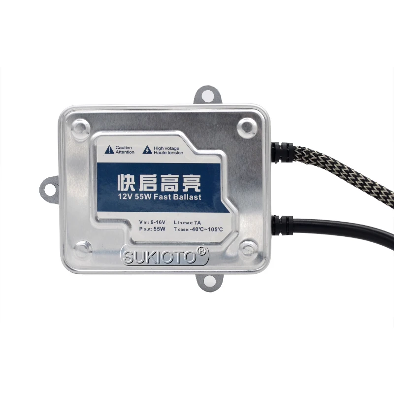 SUKIOTO 55W AC HID Xenon Ballast Kit H1 H3 H7 H11 D2H Cnlight Car Light Xenon Headlamp Bulb 6000K 4300K 5000K HID Conversion Kit (3)