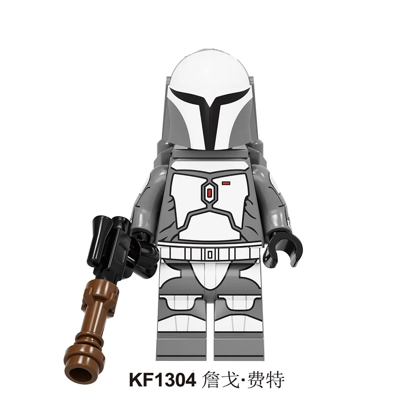 KF1304 20Pcs No Box 20 шт. строительные блоки juguetes Baby Yoda Mandalorian Jango Фетт Drabatan Yoda Rey PoE Dameron Фигурки игрушки для детей KF6111 - Цвет: KF1304 20Pcs No Box