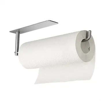 

Paper Towel Holder Under Kitchen Cabinet Self Adhesive Towel Paper Holder Stick on Wall SUS304 Stainless Steel