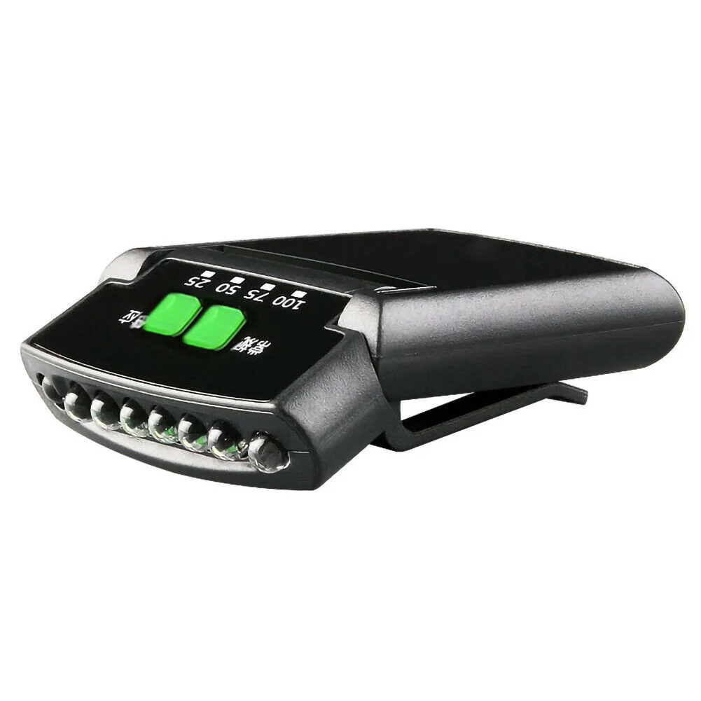 Клипса-на головной убор 6 Led Кемпинг Открытый сенсор USB перезаряжаемый аккумулятор дисплей Велоспорт водонепроницаемый Вращающийся яркий