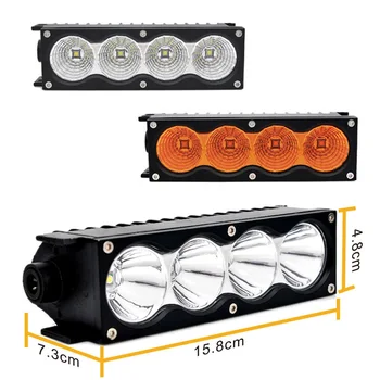 

40W LED Offroad Driving Work Light Bar Spot Flood Fog Modular Lamp White/Amber Car LED Light With Mounting Brackets