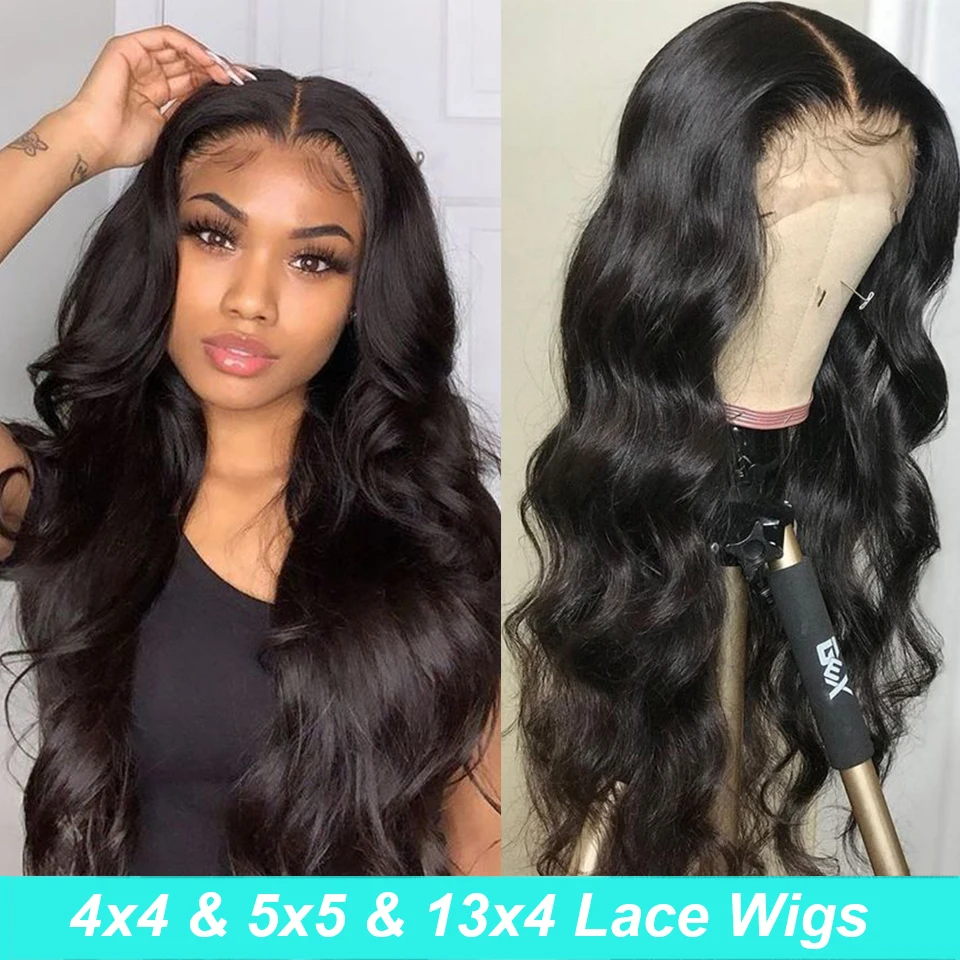 Special Offers Wig 5x5 Lace Closure Lace-Frontal Human-Hair Body-Wave Pre-Plucked Black for Women 13x4 WGwgrNaLGY3