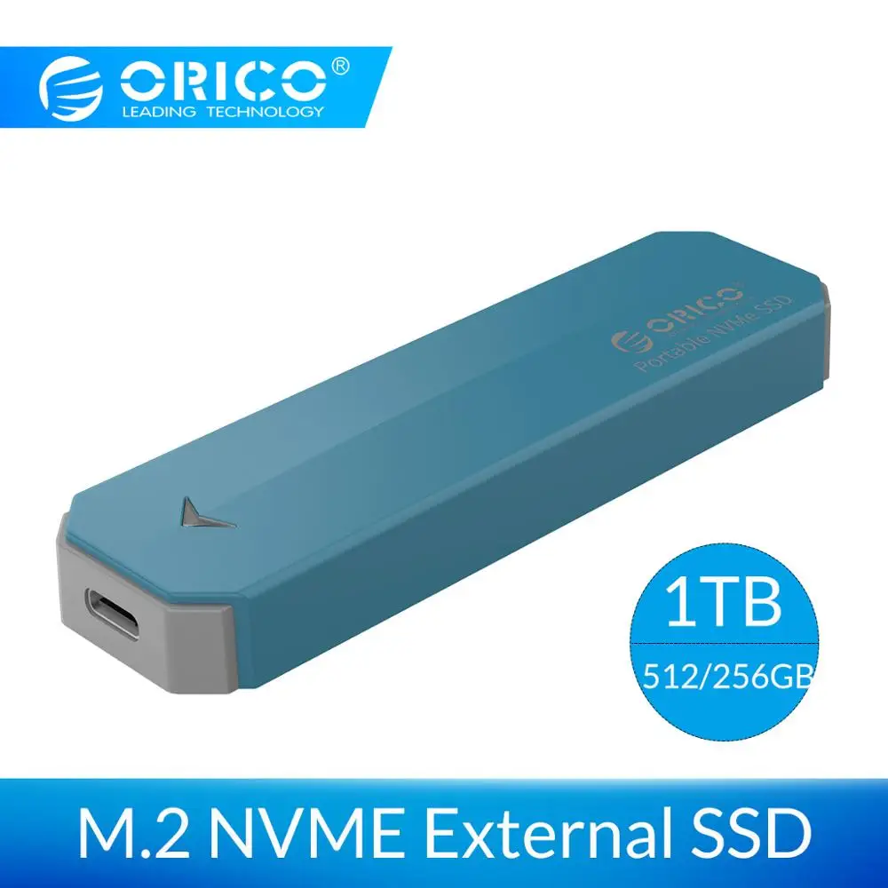 ORICO M2 NVME внешний SSD жесткий диск Портативный SSD 1 ТБ 128GB 256GB 512GB M.2 Накопитель SSD с протоколом NVME твердотельный накопитель с USB 3,1 type C