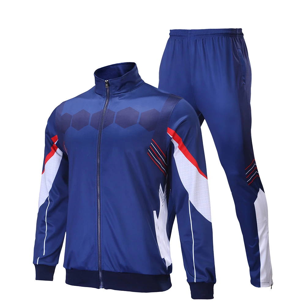 Conjunto de fútbol para correr para hombre, uniformes de entrenamiento sublimados, chaquetas, chándal deportivo ajustado|Sets de - AliExpress
