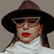 

Sunglasses Women 2021 New Love Cat Eye Sunglasses Diamond Diamond Luxury European American Fashion 888