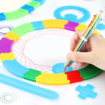 

Spirograph Kids Painting Drawing Toy Track Creative Set Gear Pen Painting Learning Educational Toys Gift for Kids Spiral Rail