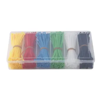 

New 900 Pieces Zip Ties Self-locking Nylon Cable Ties Black White Red Yellow Blue Green 100mm Plastic Wire Ties drop shipping