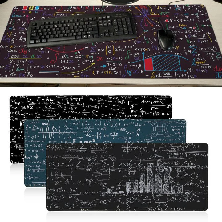 

Geometric Math formula gamer play mats Mousepad gaming mouse pad xl Speed Keyboard Mouse mat Laptop PC notebook desk pad