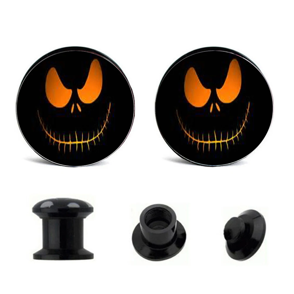 

JUNLOWPY Fashion Basic Acrylic Double Flared Ear Gauge Plug Stretching Kits Tapers Tunnels Ear Gauges Plugs Earrings Expander