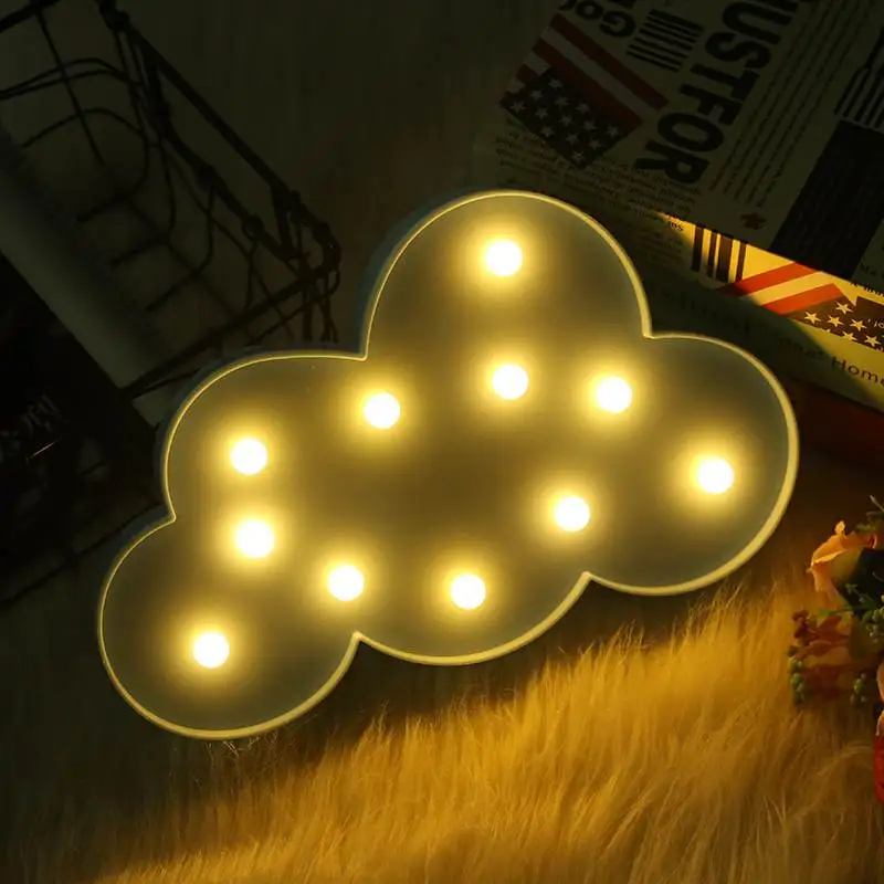 Cloud Прекрасный облако звезда Луна светодиодный 3D свет ночник детский подарок игрушка для детей детская спальня толлет лампа украшение освещение в помещении - Цвет: Cloud