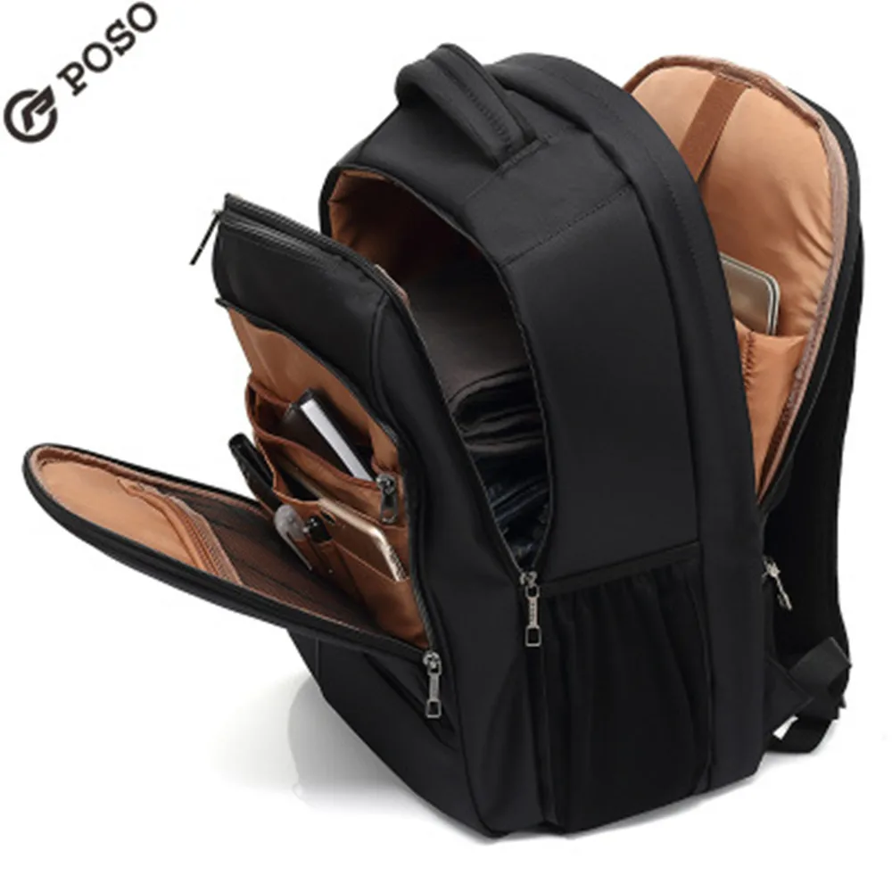 POSO рюкзак 17 дюймов рюкзак для ноутбука Большой Вместительный рюкзак Открытый Водонепроницаемый Бизнес Рюкзак Противоугонный рюкзак
