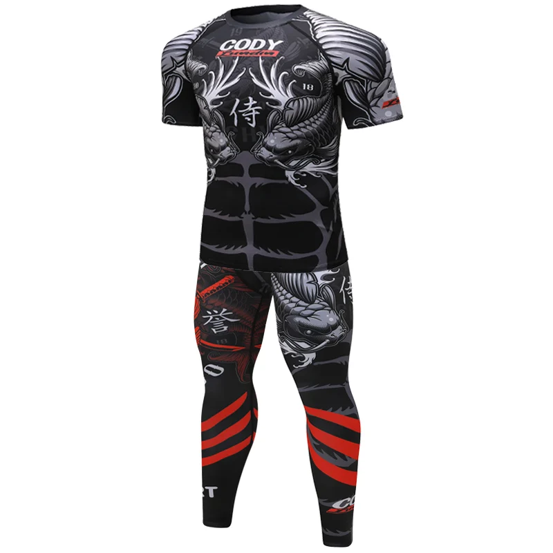 MMA Rashguard набор Муай Тай боксерские Трикотажные изделия сублимированный яркий
