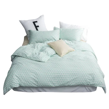 

Cotton Printed Bedding Set Twin Queen King Size Geometric Check Duvet Cover Bed Sheet Pillowcase Home Textiles