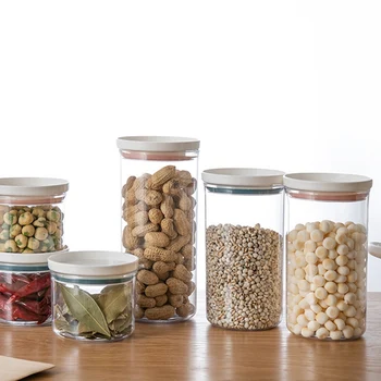 

Japanese-style Storage Tank Superimposed Grain Storage Tank Kitchen Sealed Plastic Sealed Jar Food Storage Fresh-keeping Box