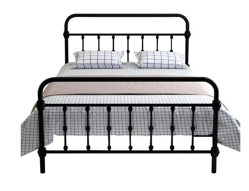 Modern simple pastoral European-style iron sheets, apartment, dormitory, iron frame bed, 1.2m, 1.5m, double frame bed