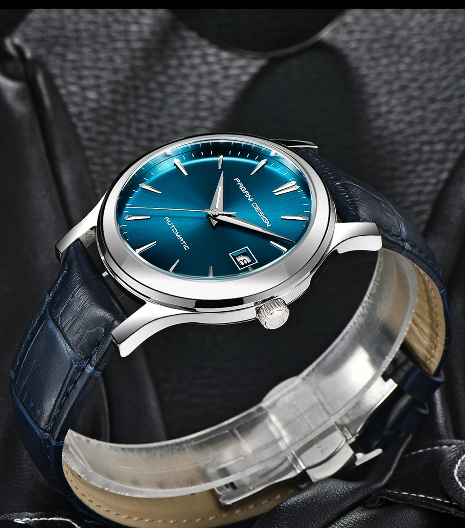 2021 New PAGANI DESIGN Luxury Men Mechanical Watches Business 100m Waterproof Clock Genuine Leather Automatic Watch Reloj Hombre