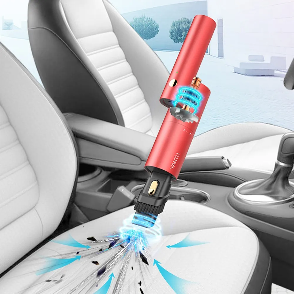 

Handheld Car Vacuum Cordless Cleaner USB Charger Wet Dry Strong Cyclone Suction Lightweight Portable Auto Mini Car Vacuum