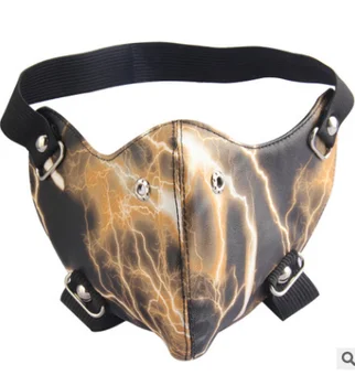 

Punk mask locomotive riding PU leather Halloween mask personality hipster COSPLAY accessories
