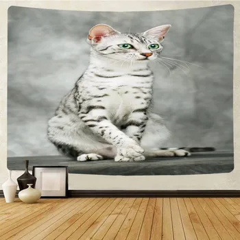 

Cute Cat Print Animals Tapestry Wall Hanging Tapestry Galaxy Wall Decor Bedspread Large Yoga Mat Picnic Cloth Summer Beach Towel