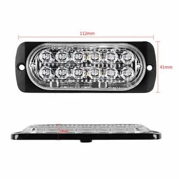

6000K 12LED Signal Light Strobe lights Accessories Energy-Saving 4pcs Car