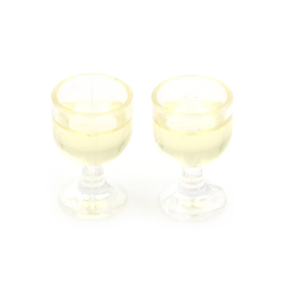 2pcs Смола кукольный домик мини лимонная чашка для воды миниатюрный кукольный домик аксессуары кукольный домик бутылки минеральной воды пива игрушечная бутылка украшения - Цвет: 2pcs