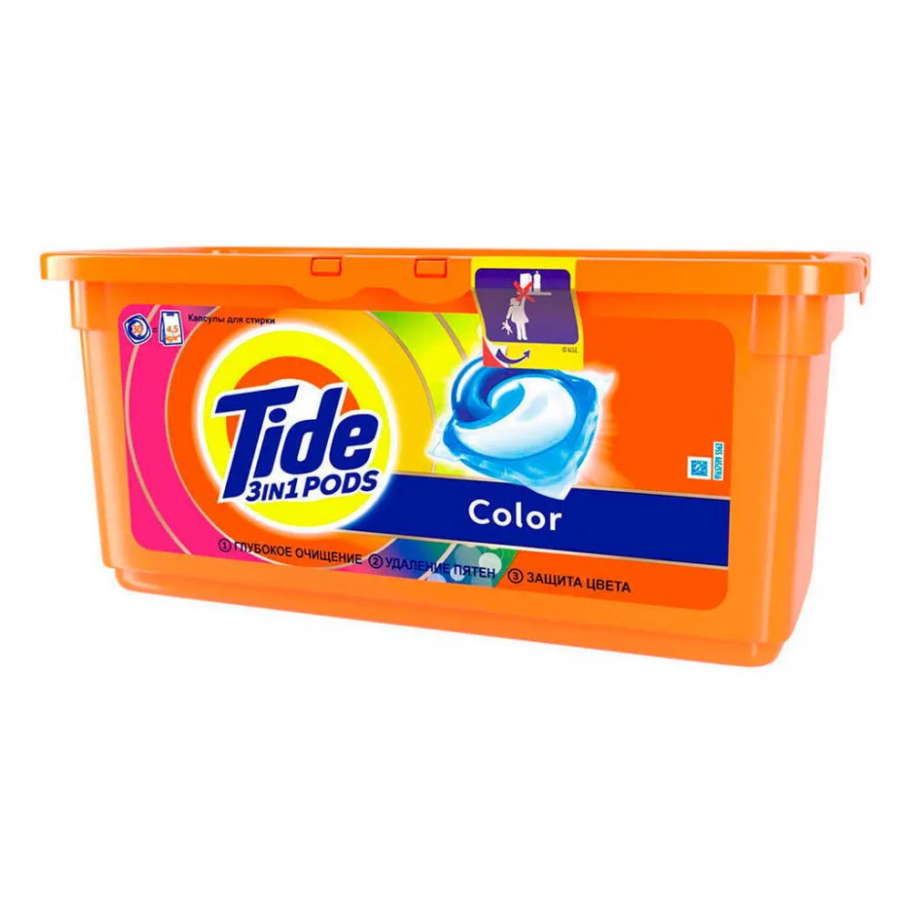 Капсулы для стирки 3в1 «Color» Tide, 30 шт