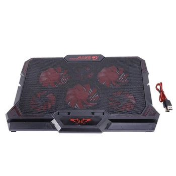 

Coolcold Gaming Laptop Cooler Six Fan Led Sn Two Usb Port 2600Rpm Laptop Cooling Pad Notebook Stand For 12-17Inch For Laptop