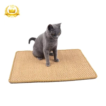 

Hot Cat Scratching Mat Natural Premium Woven Sisal Cat Mat Anti Slip Cat Scratcher Pad For Carpet Sofa Couch Rug Protecting