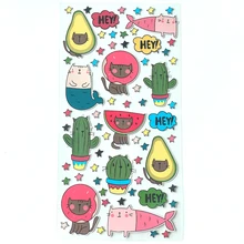 

Cute Cat Sticker Sheet Kawaii