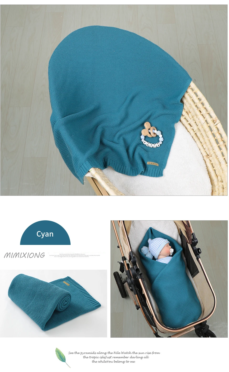 Baby Blankets Super Soft Newborn Swaddle Wrap 100*80cm Knitted Toddler Infantil Sleeping Blanket Quilts for Stroller Bed Carseat 32 H090aad7e302142bd9d7f69f0db632ca1W