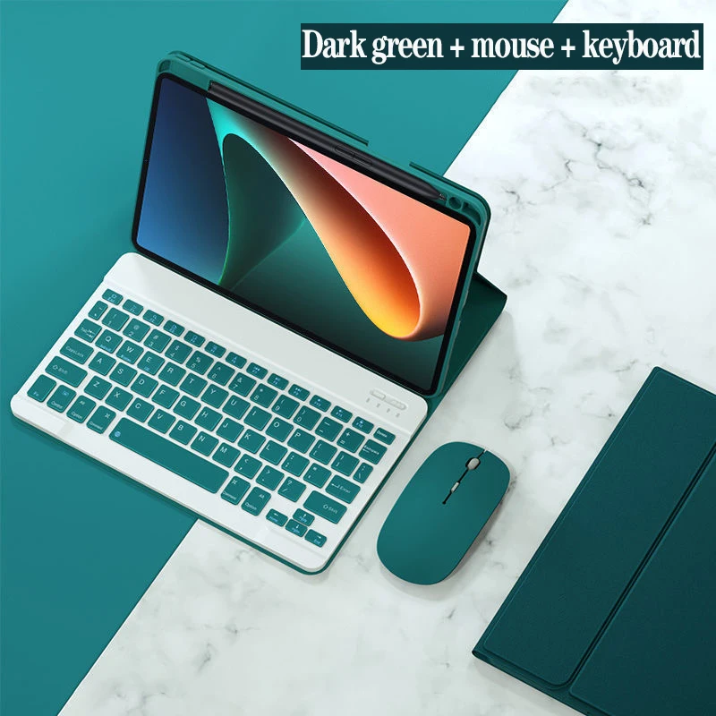Soft Cover with Pen Holder, Wireless Keyboard & Mouse, and Stylus