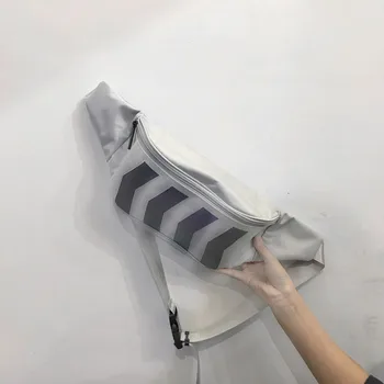 

Fashion casual Women's waist bag Oxford cloth Hip hopwomen bag Wild female fanny pack black